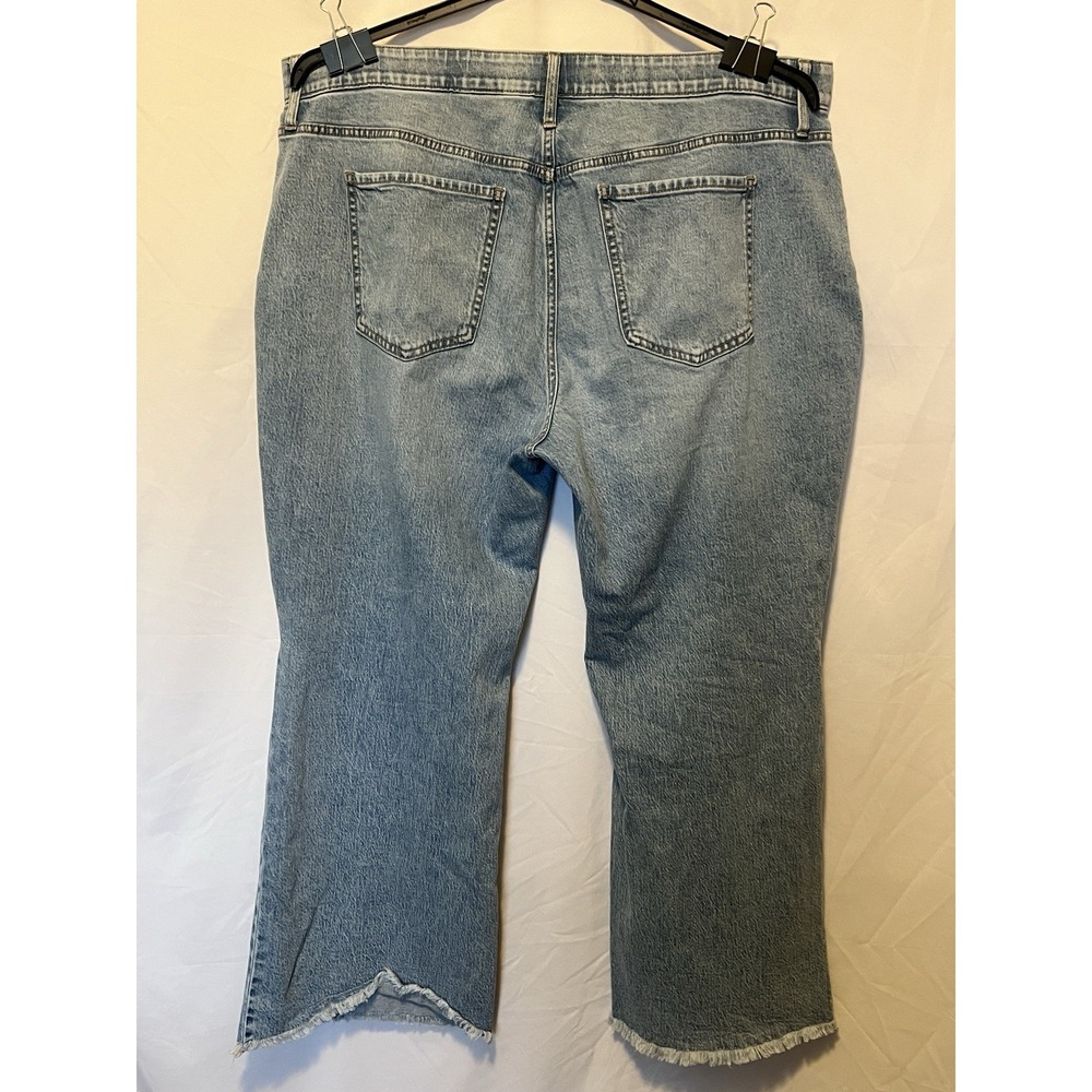 Terra & Sky Women's Size 20W Flare Leg Light Blue Denim Jeans Button & Zip Waist - Picture 7 of 15